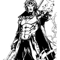 Desenho de Gambit em ação para colorir