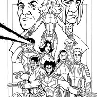 Desenho de Super-heróis de X-Men para colorir