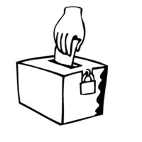 Desenho de Cédula de voto para colorir