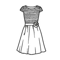 Desenho de Vestido curto para colorir