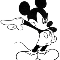 Desenho de Mickey Mouse nervoso para colorir