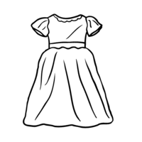 Desenho de Vestido de menina para colorir