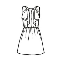 Desenho de Vestido de noite para colorir