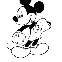 Desenho de Mickey orgulhoso para colorir