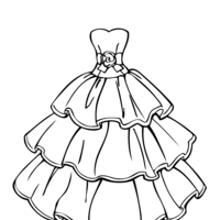 Desenho de Vestido lindo para colorir