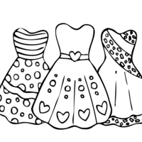 Desenho de Vestidos de estilistas para colorir