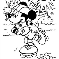Desenho de Mickey com roller para colorir