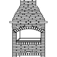 Desenho de Churrasqueira de tijolos para colorir