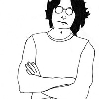 Desenho de John Lennon do The Beatles para colorir