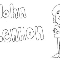 Desenho de John Lennon caricatura para colorir