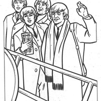Desenho de The Beatles para colorir