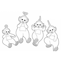 Desenho de Teletubbies descansando para colorir