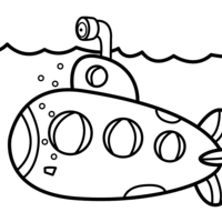 Desenho de Transporte submariono para colorir