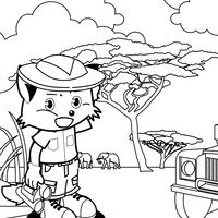 Desenho de Amigo do safari para colorir