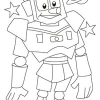 Desenho de Robô com nariz de Pinóquio para colorir