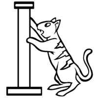 Desenho de Arranhador para gatos para colorir