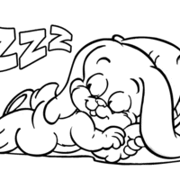 Desenho de Cachorrinho Pompom dormindo para colorir
