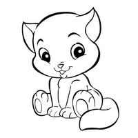 Desenho de Gato Pompom para colorir