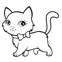 Desenho de Gatinha da Polly Pocket para colorir