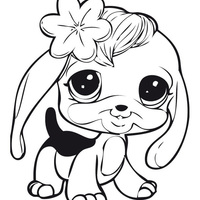 Desenho de Cachorrinha da Polly Pocket para colorir
