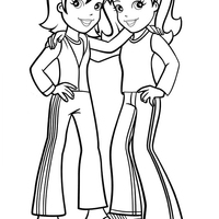 Desenho de Polly Pocket e Lea Take para colorir