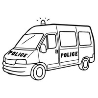 Desenho de Furgoneta da polícia para colorir