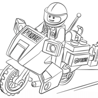 Desenho de Policial Lego para colorir