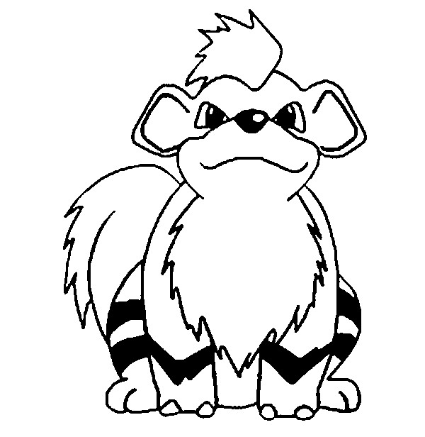 Desenhos para colorir de desenho do pokémon de fogo arcanine para colorir  