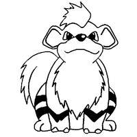 Desenho de Growlithe Pokemon para colorir