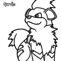 Desenho de Growlithe Gardie para colorir