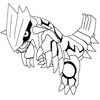Desenho de Groudon Pokemon para colorir