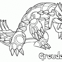 Desenho de Groudon para colorir