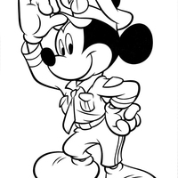 Desenho de Mickey policial para colorir