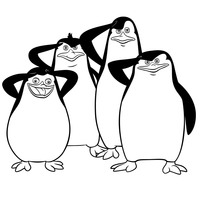 Desenho de Filme Pinguins de Madagascar para colorir