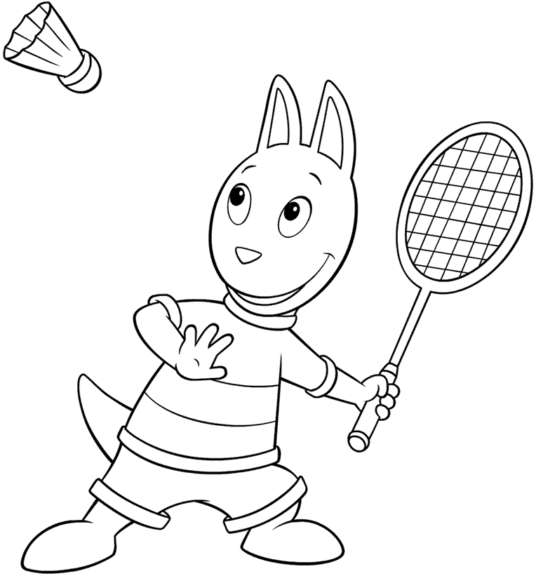 Austin jogando badminton