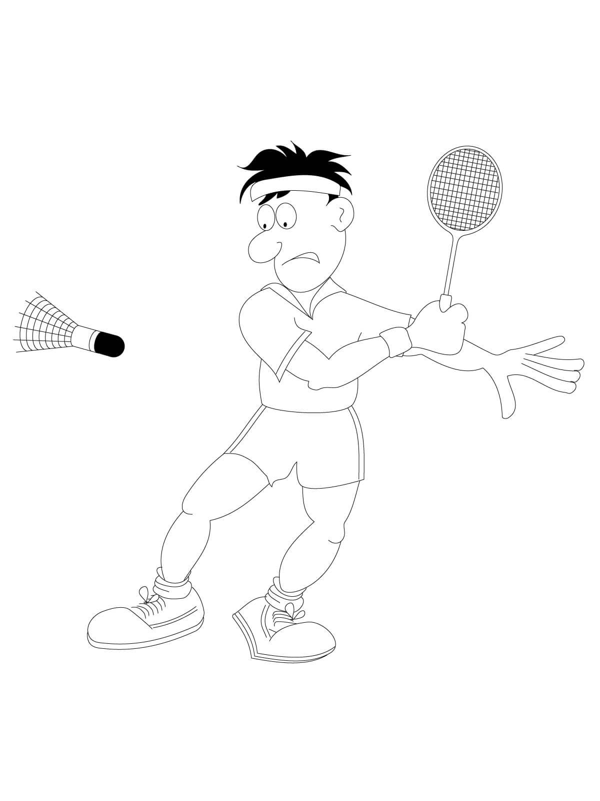 Menino jogando badminton