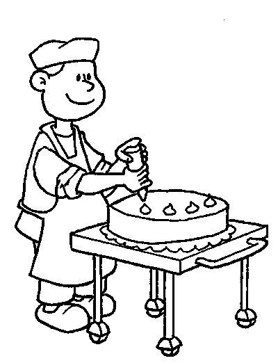Padeiro preparando torta