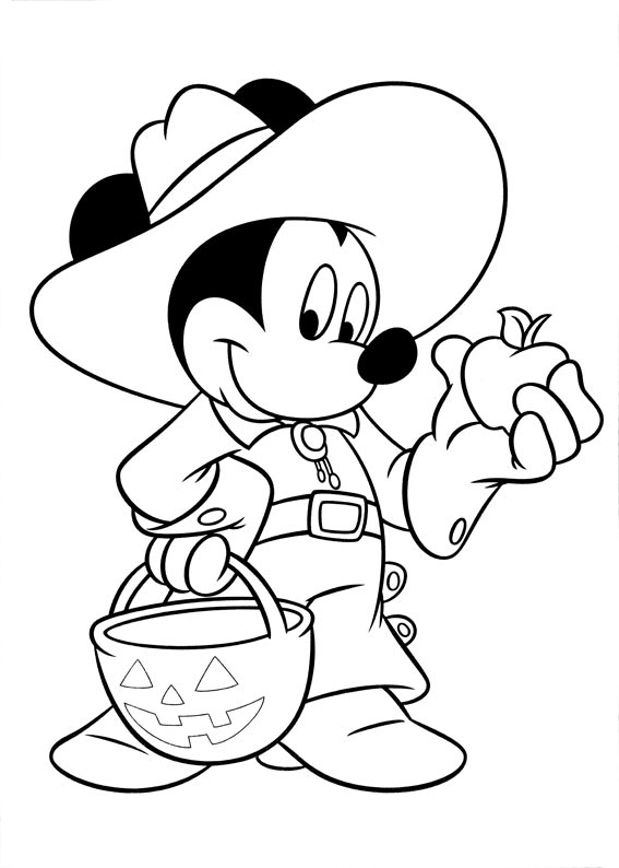 Desenhos para colorir de Mickey como vampiro - Desenhos para