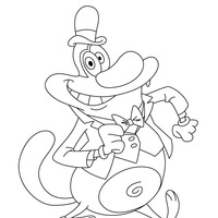 Desenho de Oggy elegante para colorir