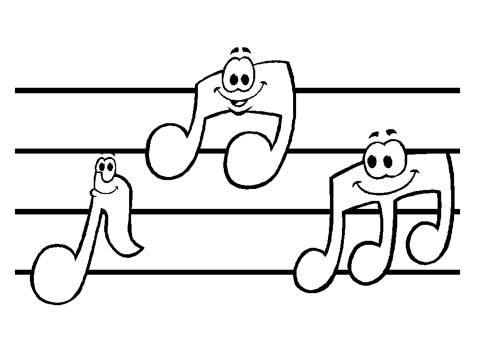 Desenho De Notas Musicais Na Escala Para Colorir Tudodesenhos