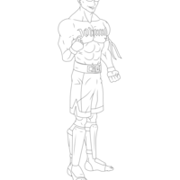 Desenho de Johnny Cage de Mortal Kombat para colorir