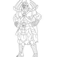 Desenho de Shao Kahn Mortal Kombat para colorir