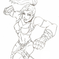 Desenho de Sonya Blade de Mortal Kombat para colorir