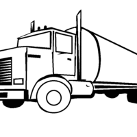 Desenho de Caminhão carregador de combustível para colorir