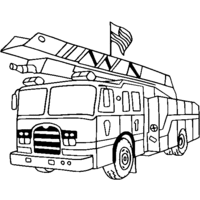 Desenho de Caminhão de bombeiros para colorir