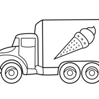 Desenho de Caminhão de sorvete para colorir