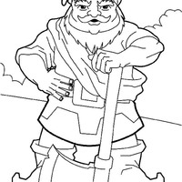 Desenho de Duende lenhador para colorir