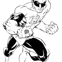 Desenho de Lanterna Verde Comic para colorir