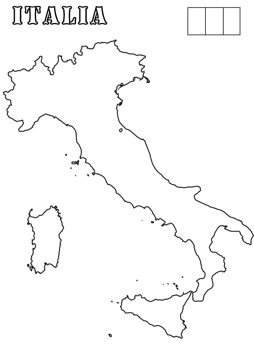 Bandeira e mapa italiano