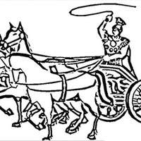 Desenho de Carruagem romana para colorir